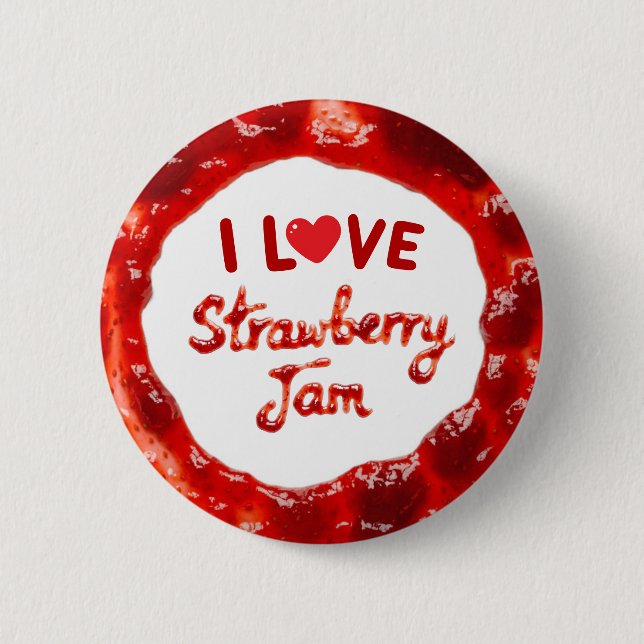 I love strawberry jam knapp (Framsida)