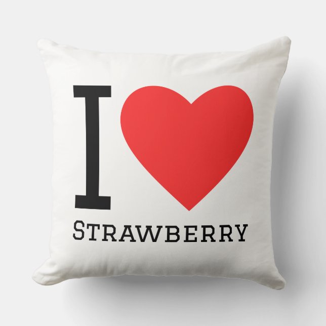 I love strawberry  kudde (Framsida)