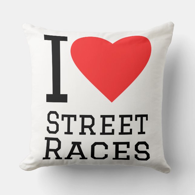 I love street races kudde (Framsida)