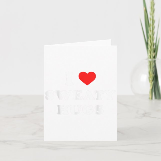 I Love Sweaty Hugs Marathon Watching Tee  Kort (Framsida)