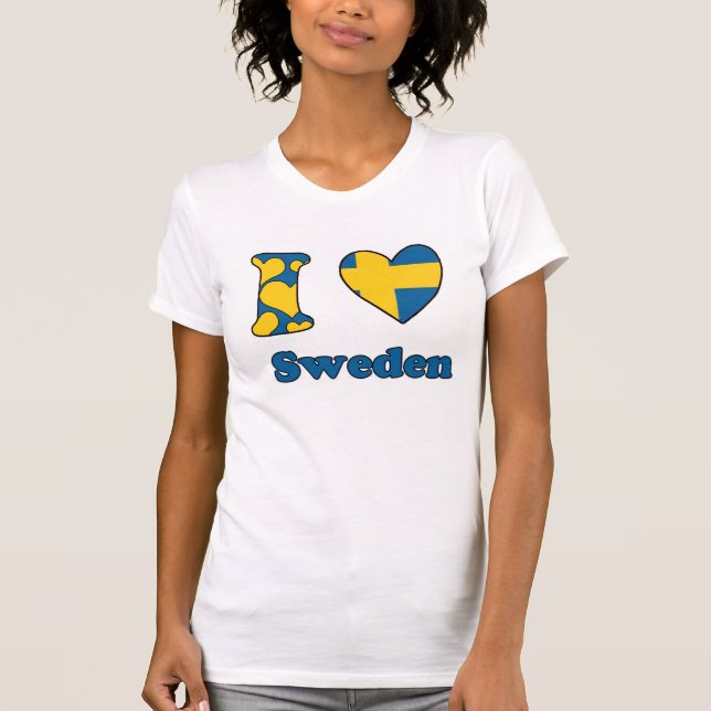 I love Sweden Tee Shirt (Framsida)