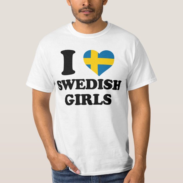 I love Swedish Girls Tee (Framsida)