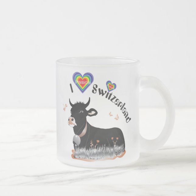I love Switzerland Tasse Frostad Glasmugg (Höger)
