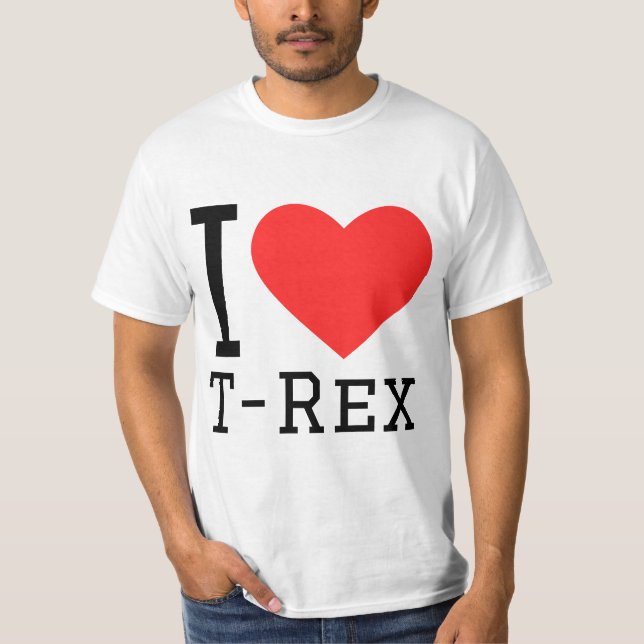 I love t rex  shirt (Framsida)