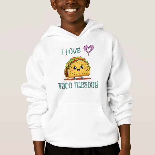 I Love Taco Tuesday T Shirt (Framsida)