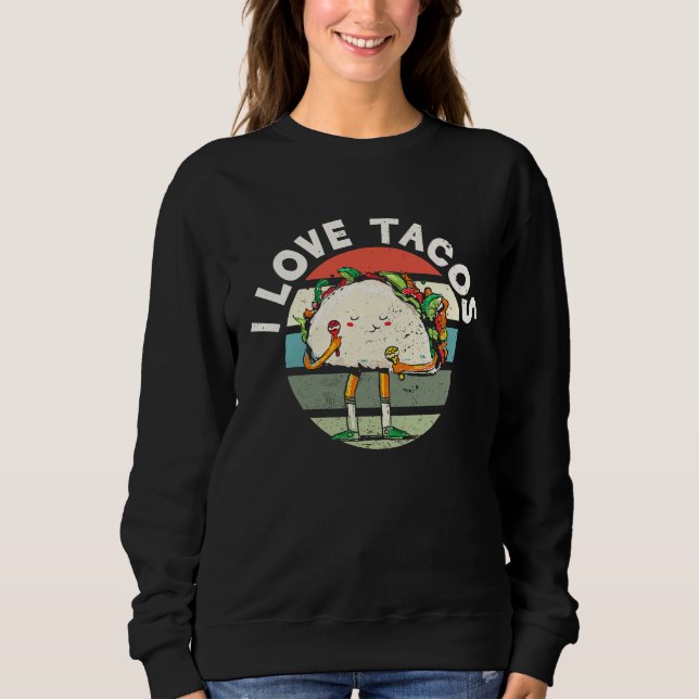 I Love Tacos Cinco De Mayo Mexican Taco Food Fiest T Shirt (Framsida)