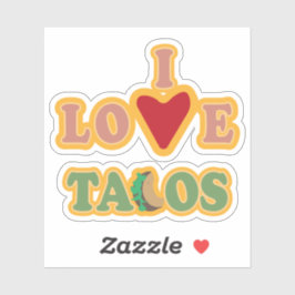 i love tacos fun klistermärken