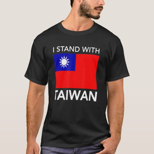 I Love Taiwan Flag Taiwanese Pride I Stand With Ta T Shirt (Framsida)