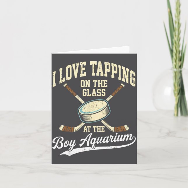 I Love Tapng On The Oh Gl Boy Aquarium Hockey  Kort (Framsida)