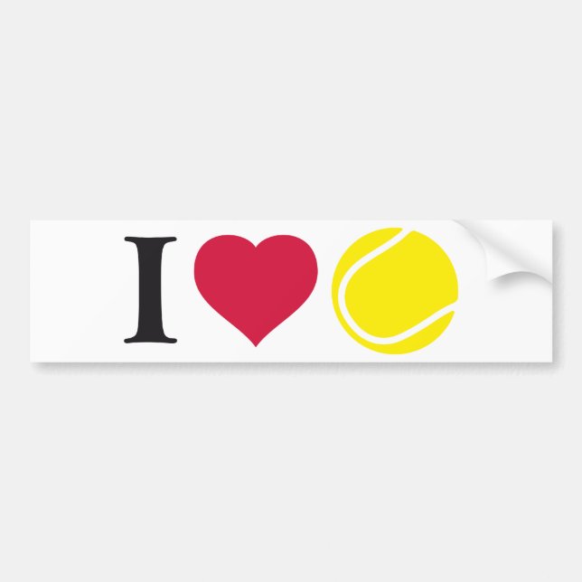 i love tennis bildekal (Framsidan)
