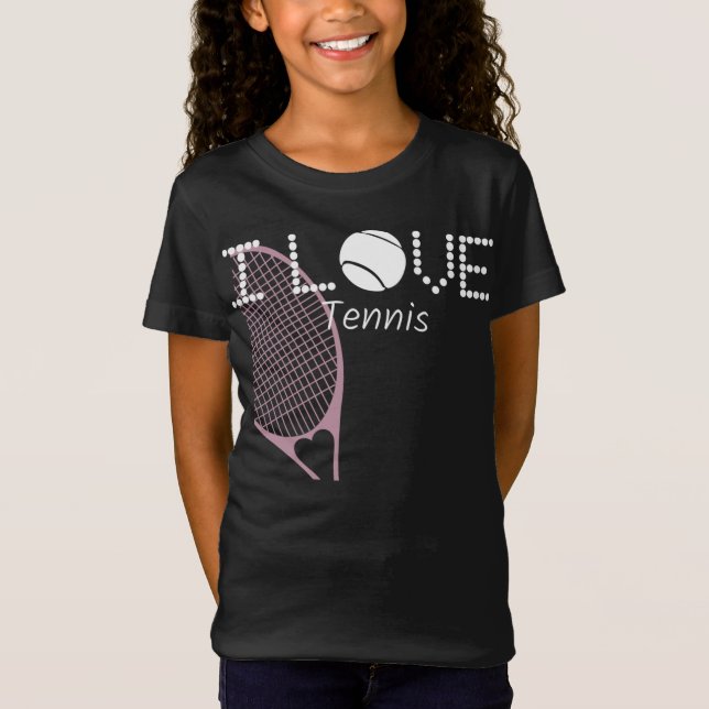 I love Tennis T Shirt (Framsida)