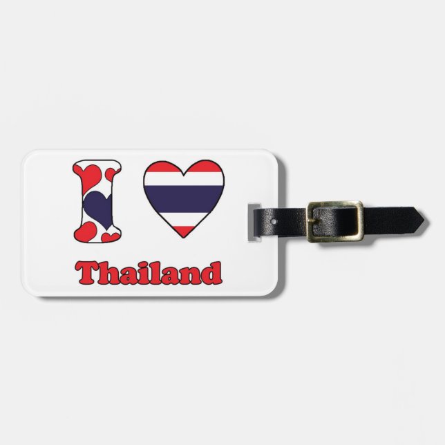 I love Thailand Bagagebricka (Horisontell Framsida)
