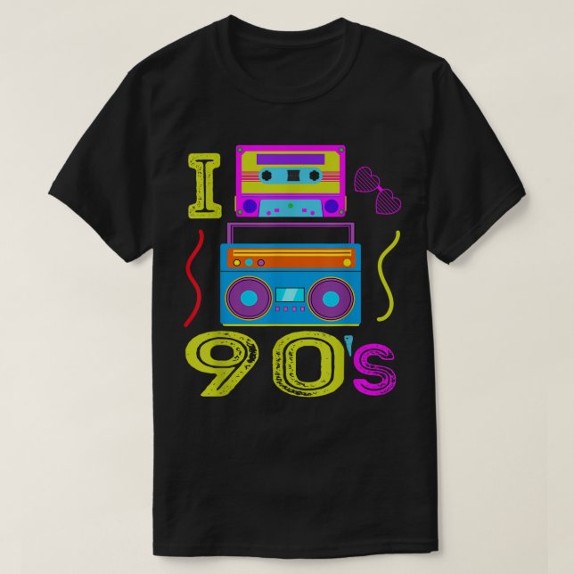 I Love The 90s Clothes for Women and Men Party  T Shirt (Design framsida)