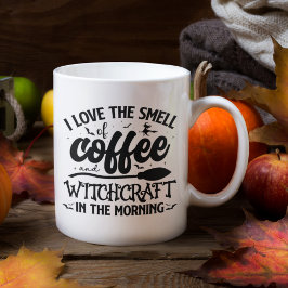 I Love the Smell Coffee Funny Witch Halloween Kaffemugg