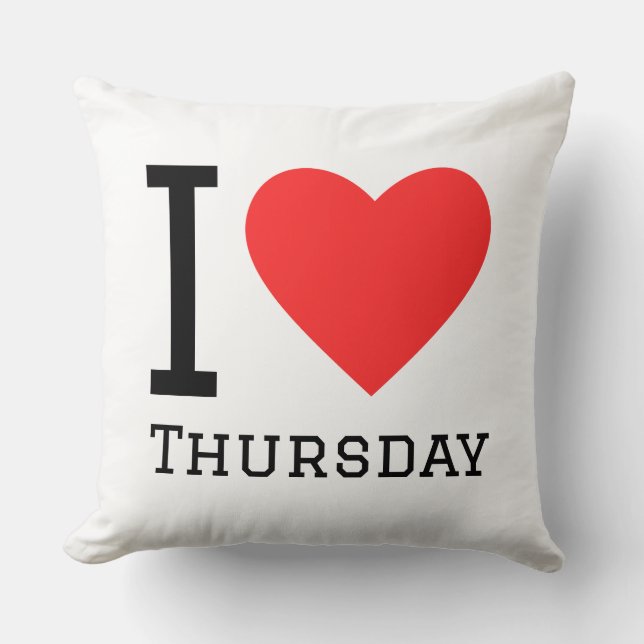I love Thursday  Square Sticker Kudde (Framsida)