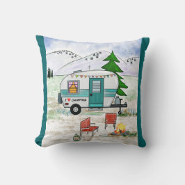 I Love To Camp Throw Pillow Kudde