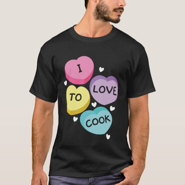 I Love To Cook Cafeteria Job Profession Lady Cook  T Shirt (Framsida)
