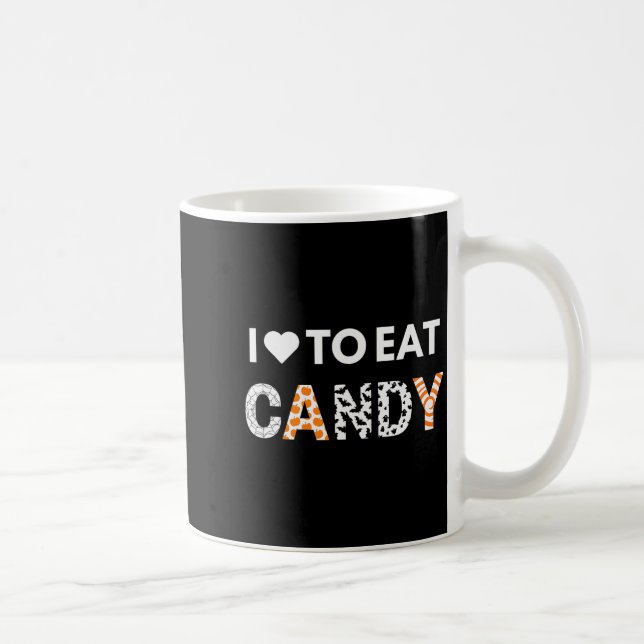 I Love To Eat Candy I'm Candy Halloween Couples Ma Kaffemugg (Höger)