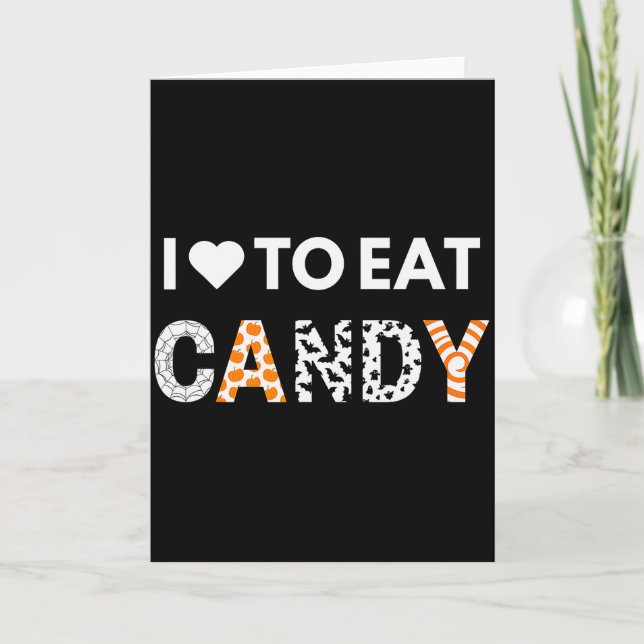 I Love To Eat Candy I'm Candy Halloween Couples Ma Kort (Framsida)
