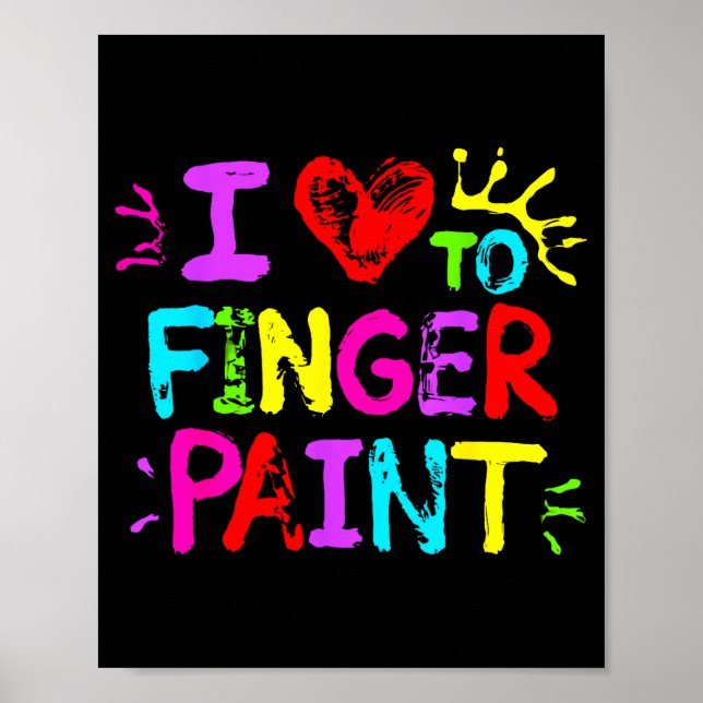 I Love To Finger Paint Couple Funny Valentine Day  Poster (Framsidan)