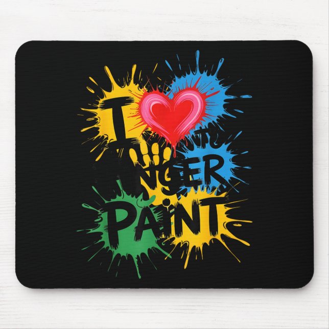 I Love To Finger Paint Couples Art Teacher Finger  Musmatta (Framsidan)
