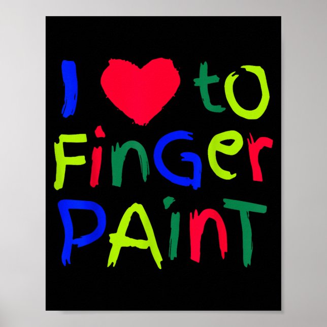 I Love To Finger Paint Matching I'm Paint Couple V Poster (Framsidan)