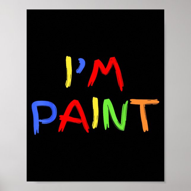 I Love To Finger Paint Tiny Red Heart I'm Paint Va Poster (Framsidan)
