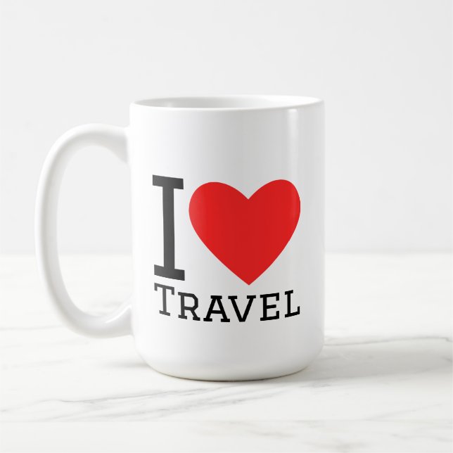 I love travel kaffemugg (Vänster)