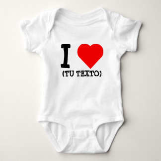 I LOVE + TU TEXTO T SHIRT