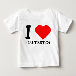 I LOVE + TU TEXTO T SHIRT