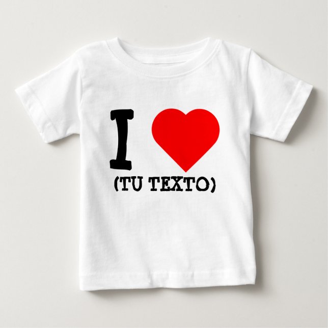 I LOVE + TU TEXTO T SHIRT (Framsida)