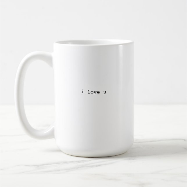 i love u mug kaffemugg (Vänster)