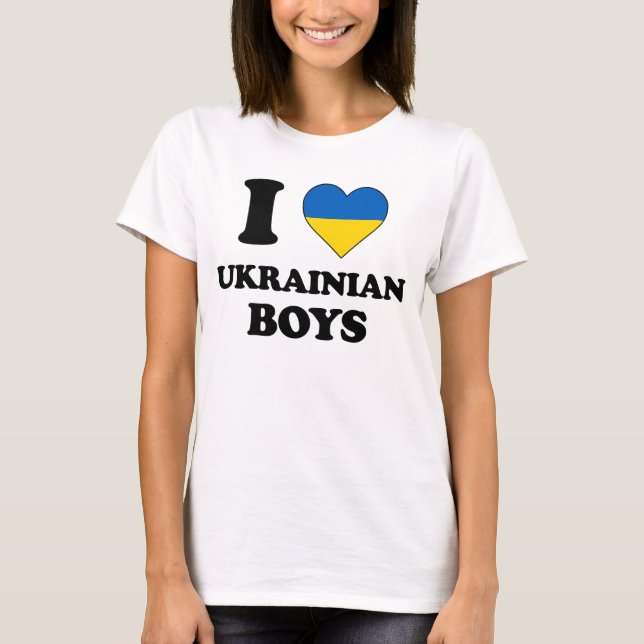 I love Ukrainian Boys T-shirt (Framsida)