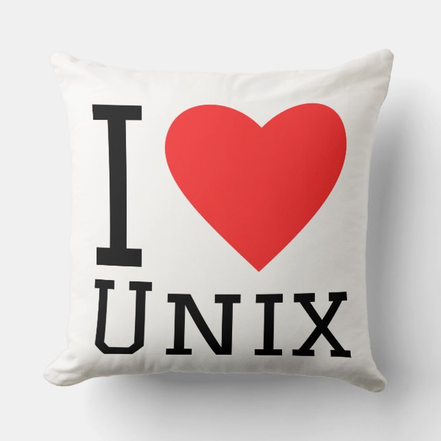 I love Unix  Kudde (Framsida)