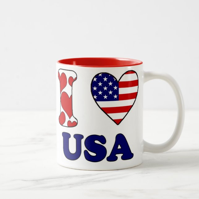 I love USA Två-Tonad Mugg (Höger)
