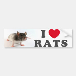 I love (variegated) Rats Bildekal