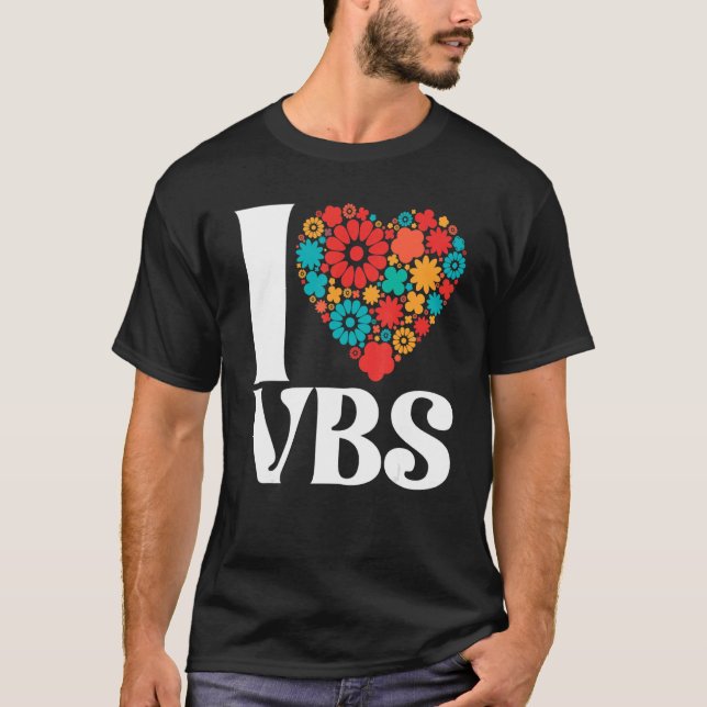 I Love VBS Vacation Bible School Crew Teacher Chri T Shirt (Framsida)