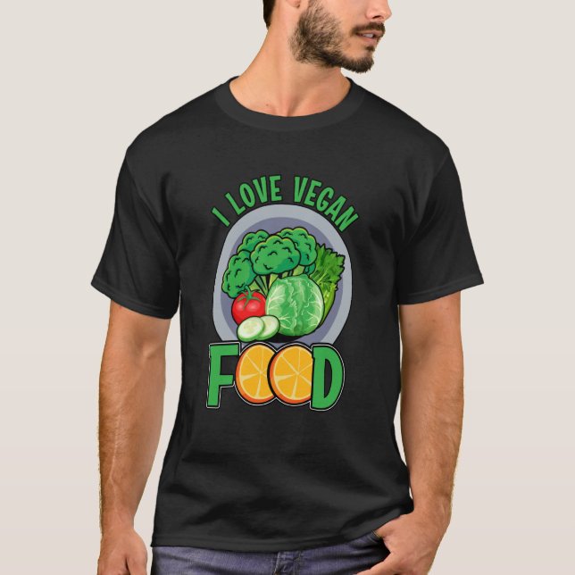 I love Vegan Food Vegan Saying T Shirt (Framsida)