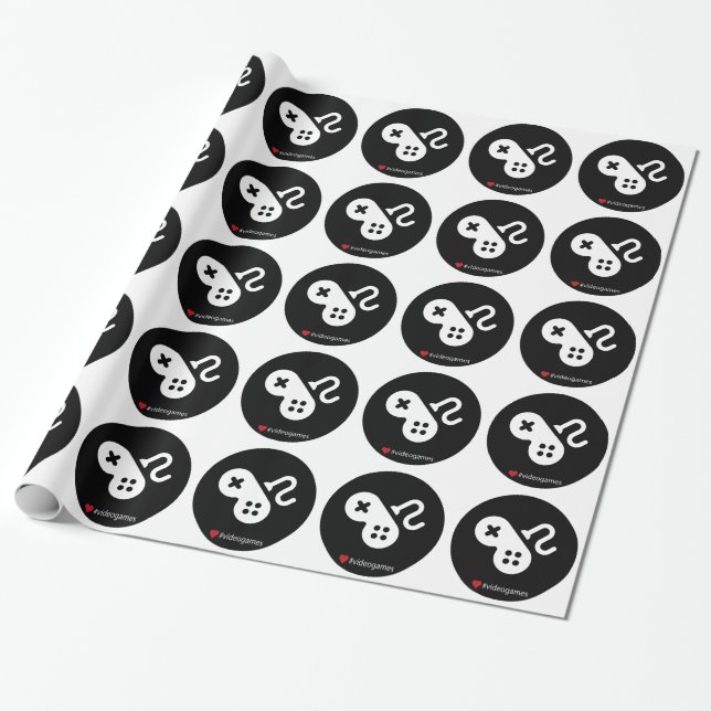 I Love Video Games Presentpapper (Utrullad)