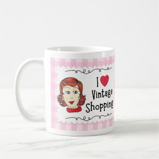 I Love Vintage Shopping Mug Kaffemugg