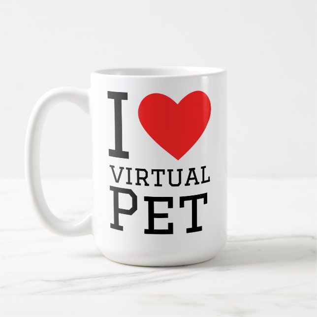 I love virtual pet kaffemugg (Vänster)