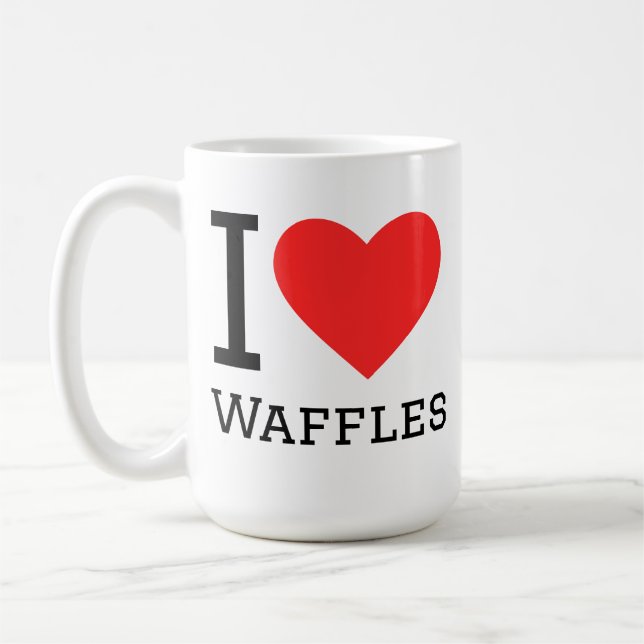 I love waffles kaffemugg (Vänster)