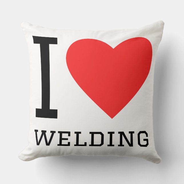 I love welding kudde (Framsida)