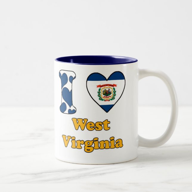 I love West Virginia Två-Tonad Mugg (Höger)