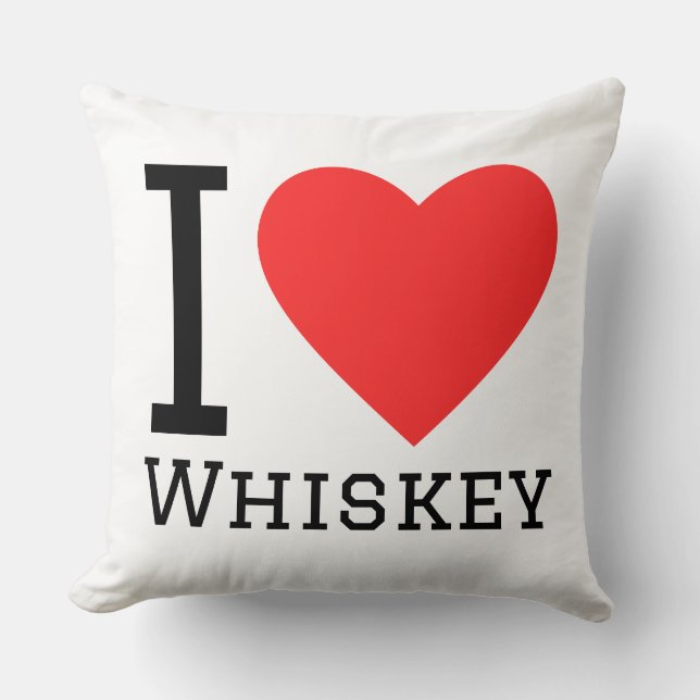 I love whiskey kudde (Framsida)