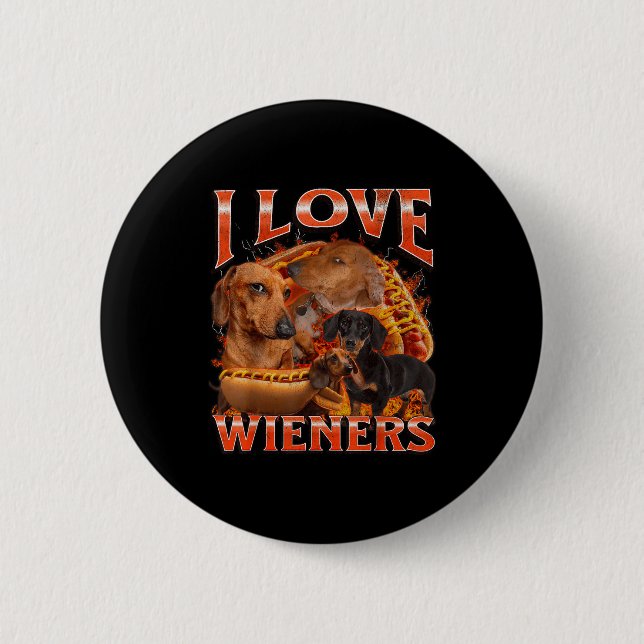 I Love Wieners Funny Offensive Dachshund Bootleg G Knapp (Framsida)