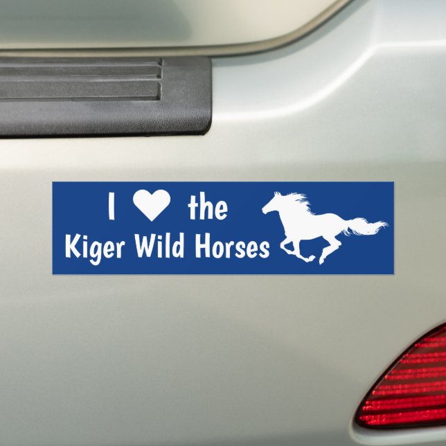 I Love Wild Horses Bumper Sticker Bildekal (På Bil)