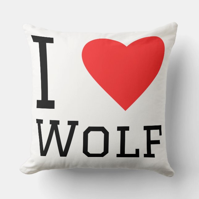 I love wolf kudde (Framsida)