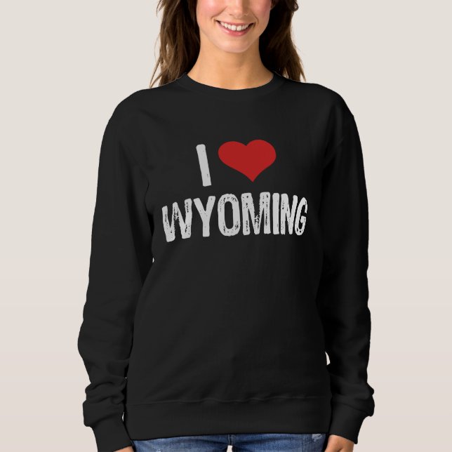 I Love Wyoming T Shirt (Framsida)