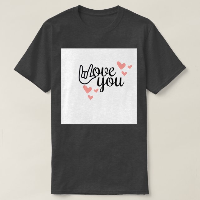 i love you 3 t shirt (Design framsida)